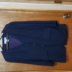 Black, long sleeve blazer with fake pockets